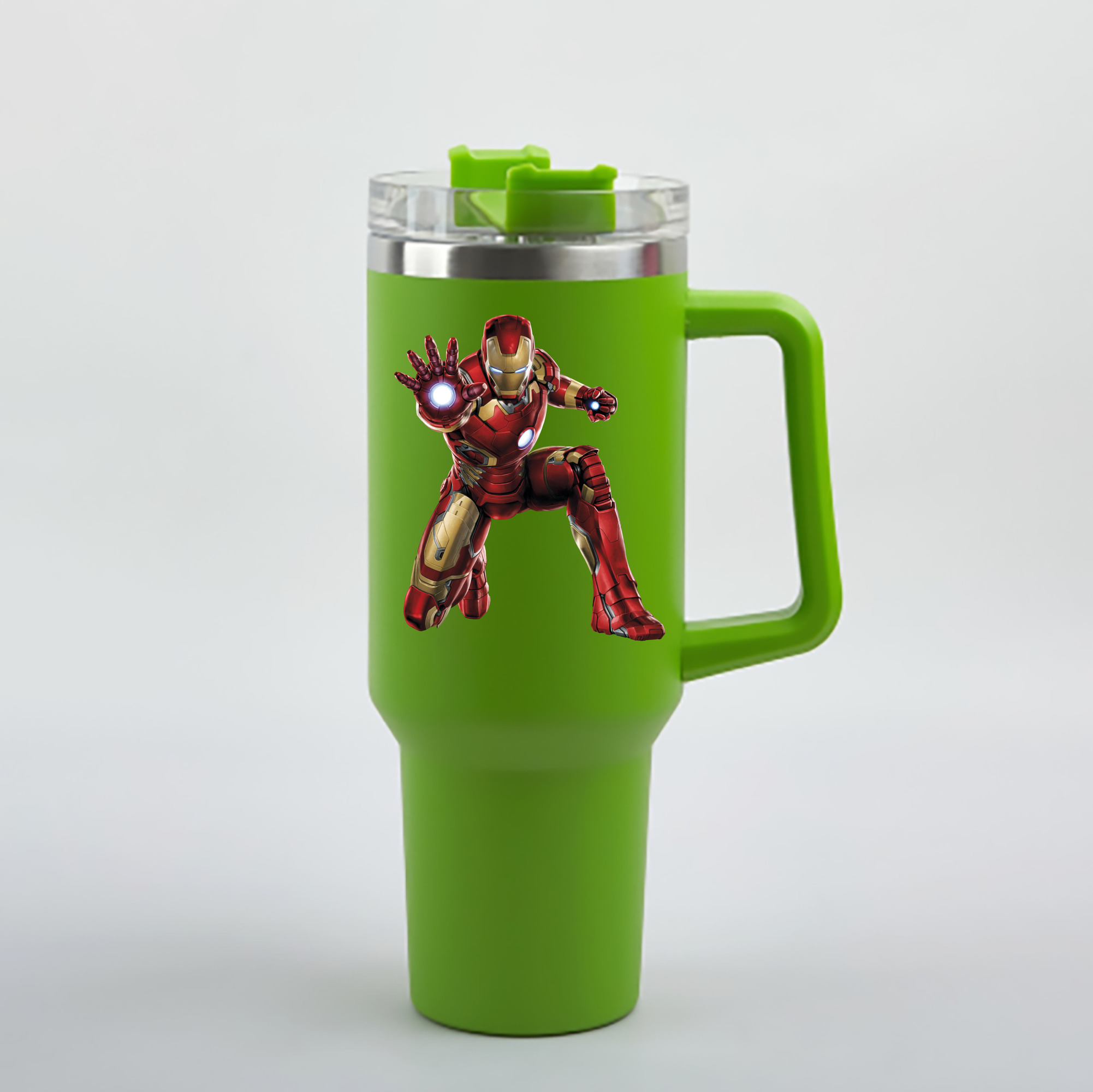 （画像用） アベンジャーズ The Avengers 1200mL車用タンブラー - クリスタルステッカー（プラスチックストロー付き）